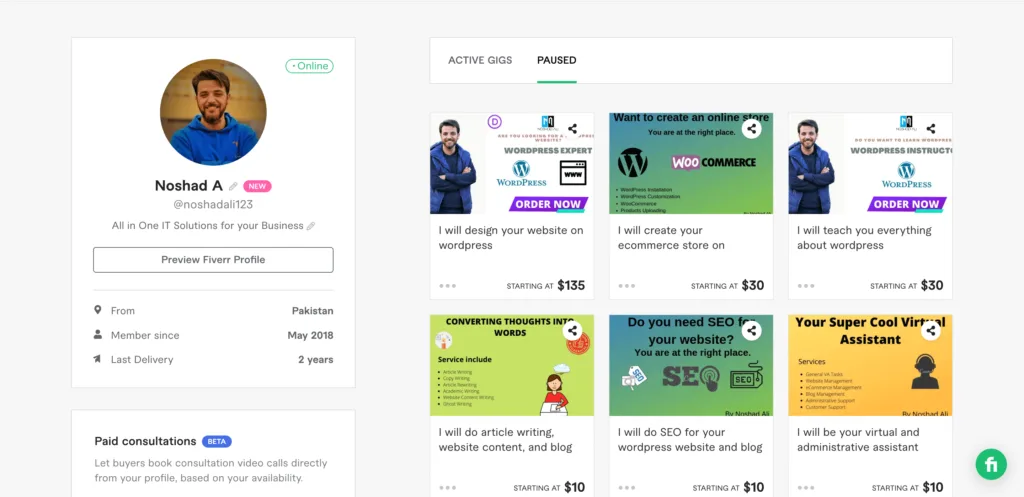 Fiverr ProfilePhoto
