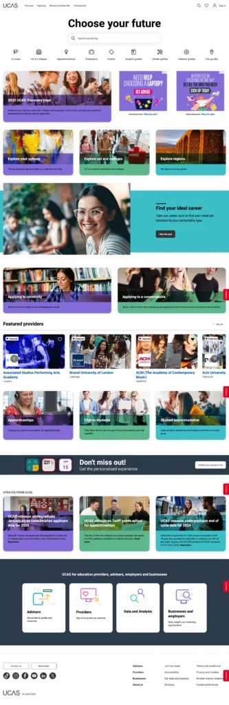 UCAS Front Page